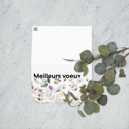 Carte de vœux fleurie