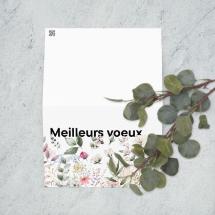 Carte de voeux fleurie